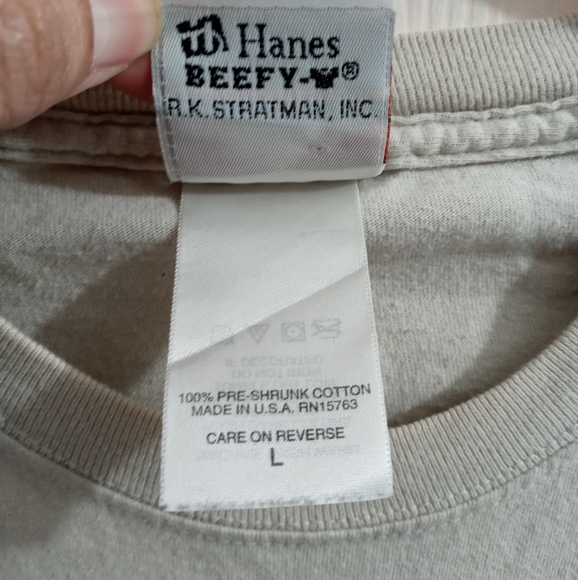 Harley Davidson Cream Lighthouse T-Shirt Large Graphic Double Sided Biker - Picture 3 of 7